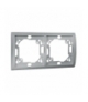 Ramka 2- krotna aluminiowy, metalizowany MR2/26