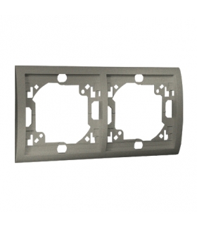 Ramka 2- krotna platynowy, metalizowany MR2/27