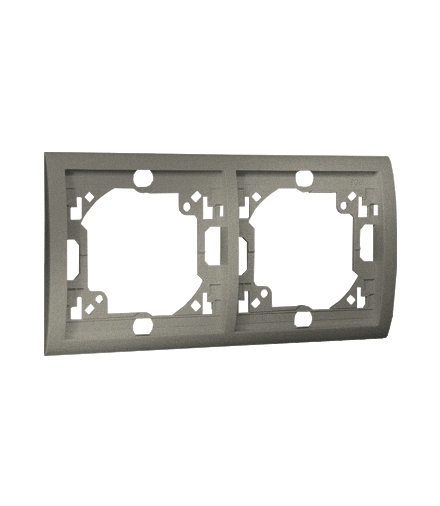 Ramka 2- krotna platynowy, metalizowany MR2/27