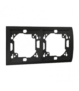 Ramka 2- krotna grafit mat, metalizowany MR2/28