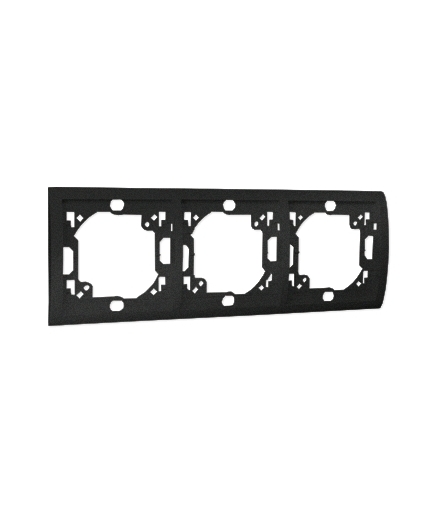 Ramka 3- krotna grafit mat, metalizowany MR3/28