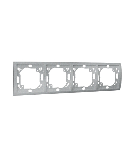 Ramka 4- krotna aluminiowy, metalizowany MR4/26