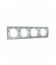Ramka 4- krotna aluminiowy, metalizowany MR4/26