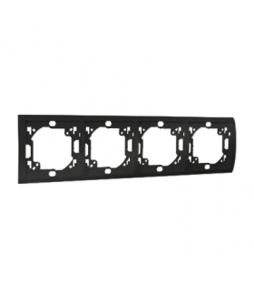 Ramka 4- krotna grafit mat, metalizowany MR4/28