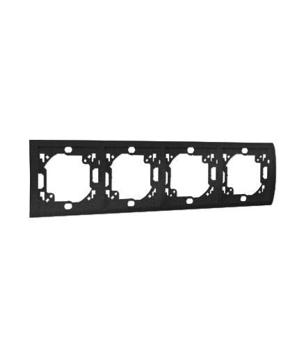 Ramka 4- krotna grafit mat, metalizowany MR4/28