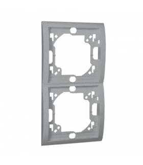 Ramka 2- krotna aluminiowy, metalizowany MR2P/26