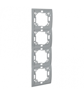 Ramka 4- krotna aluminiowy, metalizowany MR4P/26