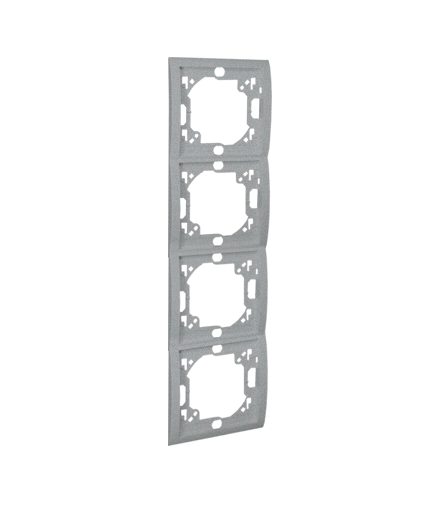 Ramka 4- krotna aluminiowy, metalizowany MR4P/26