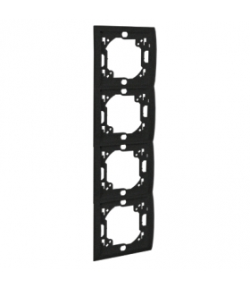 Ramka 4- krotna grafit mat, metalizowany MR4P/28