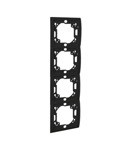 Ramka 4- krotna grafit mat, metalizowany MR4P/28