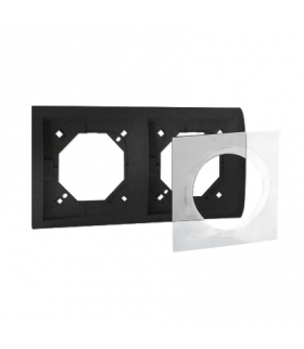 Ramka 2- krotna IP44 grafit mat, metalizowany MR2B/28
