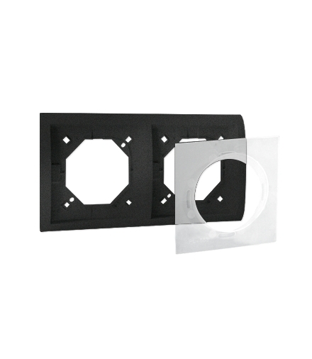 Ramka 2- krotna IP44 grafit mat, metalizowany MR2B/28