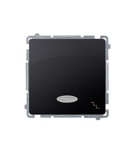 Łącznik schodowy z podświetleniem LED nie wymienialny kolor niebieski (moduł) 10AX 250V, szybkozłącza, grafit mat, metalizowany 