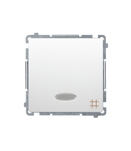 Łącznik krzyżowy z podświetleniem LED nie wymienialny kolor niebieski (moduł) 10AX 250V, szybkozłącza, biały BMW7L.01/11