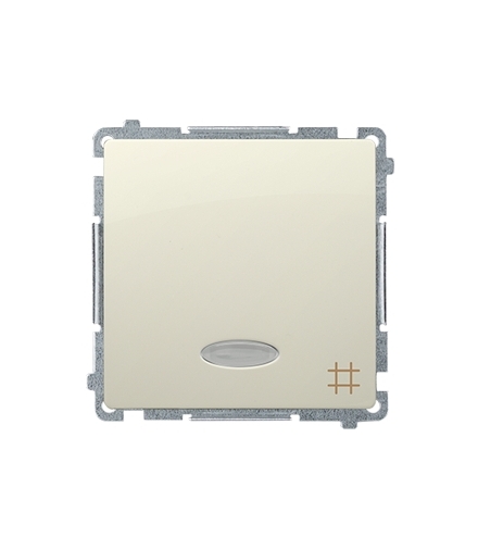 Łącznik krzyżowy z podświetleniem LED nie wymienialny kolor niebieski (moduł) 10AX 250V, szybkozłącza, beżowy BMW7L.01/12