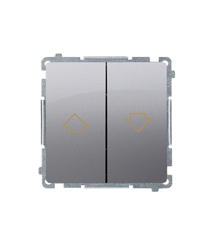 Łącznik żaluzjowy pojedynczy (moduł) 10A 250V, zaciski śrubowe, inox, metalizowany BMWZ1.01/21