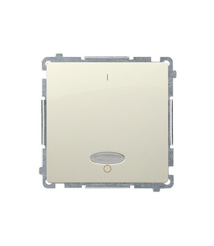 Łącznik dwubiegunowy z podświetleniem LED nie wymienialny kolor niebieski (moduł) 10AX 250V, szybkozłącza, beżowy BMW2L.01/12