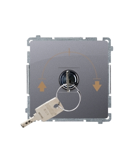 Łącznik na kluczyk żaluzjowy chwilowy (moduł) 5A 250V, do lutowania, inox, metalizowany BMPZK.01/21