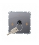 Łącznik na kluczyk żaluzjowy chwilowy (moduł) 5A 250V, do lutowania, inox, metalizowany BMPZK.01/21