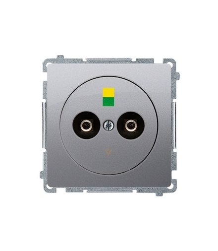 Gniazdo ekwipotencjalne srebrny mat, metalizowany BMGE.02/43