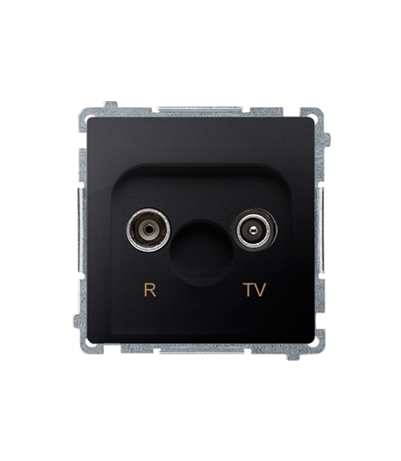 Gniazdo antenowe R-TV zakończeniowe do gniazd przelotowych tłum.10dB grafit mat, metalizowany BMZAK10/1.01/28