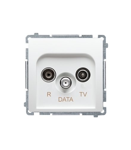 Gniazdo antenowe R-TV-DATA tłum.10dB biały BMAD.01/11