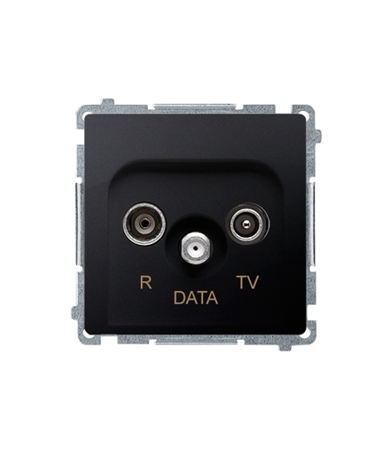 Gniazdo antenowe R-TV-DATA tłum.10dB grafit mat, metalizowany BMAD.01/28
