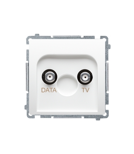 Gniazdo antenowe TV-DATA tłum.5dB biały BMAD1.01/11
