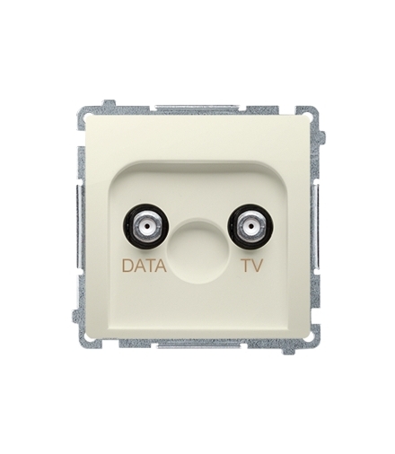 Gniazdo antenowe TV-DATA tłum.5dB beżowy BMAD1.01/12
