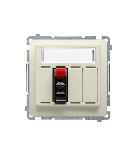 Gniazdo głośnikowe 1-krotne z polem opisowym beżowy BMGL31.01/12