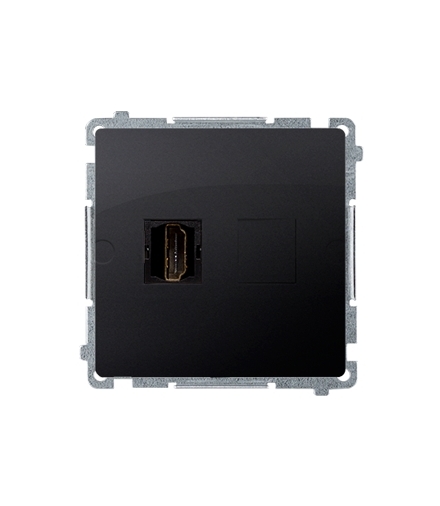 Gniazdo HDMI pojedyncze grafit mat, metalizowany BMGHDMI.01/28