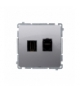 Gniazdo HDMI + komputerowe RJ45 kat.6. inox, metalizowany BMGHRJ45.01/21