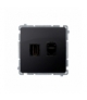 Gniazdo HDMI + komputerowe RJ45 kat.6. grafit mat, metalizowany BMGHRJ45.01/28