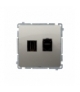 Gniazdo HDMI + komputerowe RJ45 kat.6. satynowy, metalizowany BMGHRJ45.01/29
