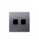 Gniazdo komputerowe podwójne RJ45 kategoria 5e (moduł) inox, metalizowany BMF52.02/21