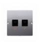 Gniazdo komputerowe RJ45 kategoria 5e + telefoniczne RJ11 (moduł) inox, metalizowany BMF5T.02/21
