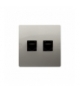 Gniazdo komputerowe RJ45 kategoria 5e + telefoniczne RJ11 (moduł) satynowy, metalizowany BMF5T.02/29