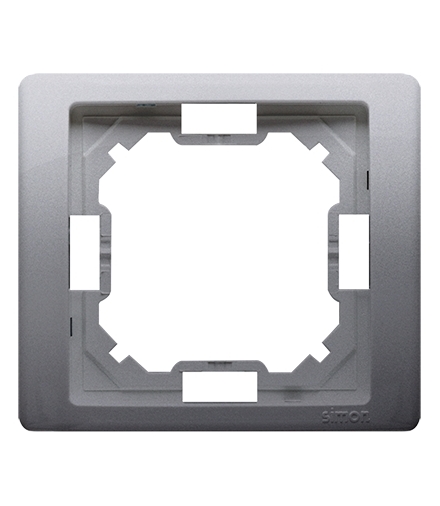 Ramka 1- krotna inox, metalizowany BMRC1/21