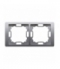 Ramka 2- krotna inox, metalizowany BMRC2/21
