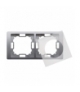 Ramka 2- krotna IP44 inox, metalizowany BMRC2B/21
