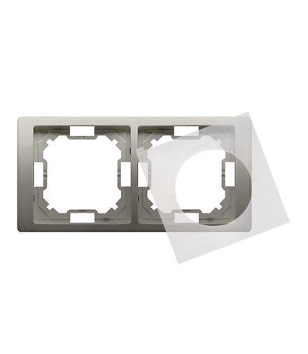 Ramka 2- krotna IP44 satynowy, metalizowany BMRC2B/29