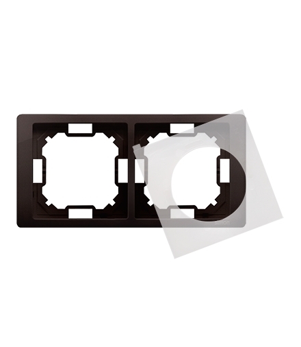 Ramka 2- krotna IP44 czekoladowy mat, metalizowany BMRC2B/47