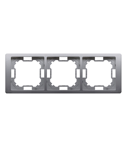 Ramka 3- krotna inox, metalizowany BMRC3/21