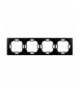Ramka 4- krotna grafit mat, metalizowany BMRC4/28