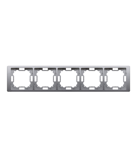 Ramka 5- krotna inox, metalizowany BMRC5/21