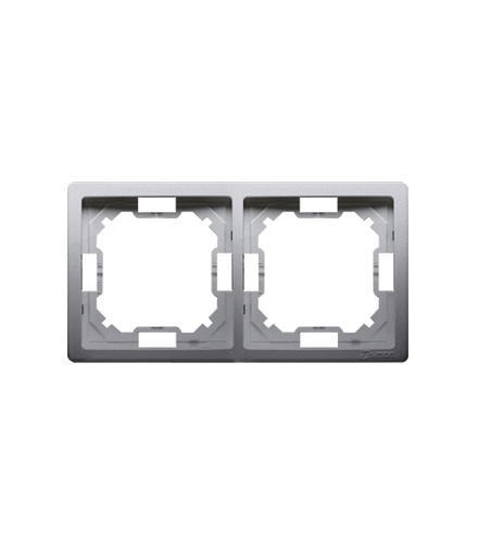 Ramka 2- krotna inox, metalizowany BMR2/21