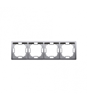 Ramka 4- krotna inox, metalizowany BMR4/21