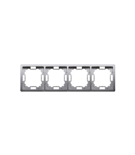 Ramka 4- krotna inox, metalizowany BMR4/21