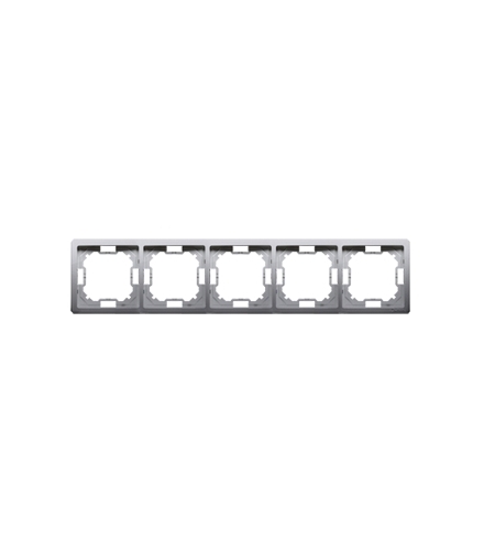 Ramka 5- krotna inox, metalizowany BMR5/21
