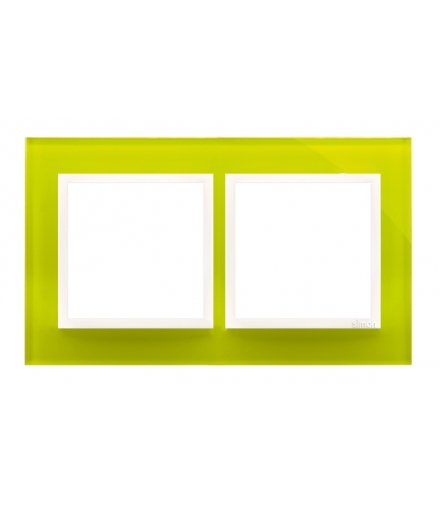 Ramka 2- krotna szklana limonkowy sorbet DRN2/90